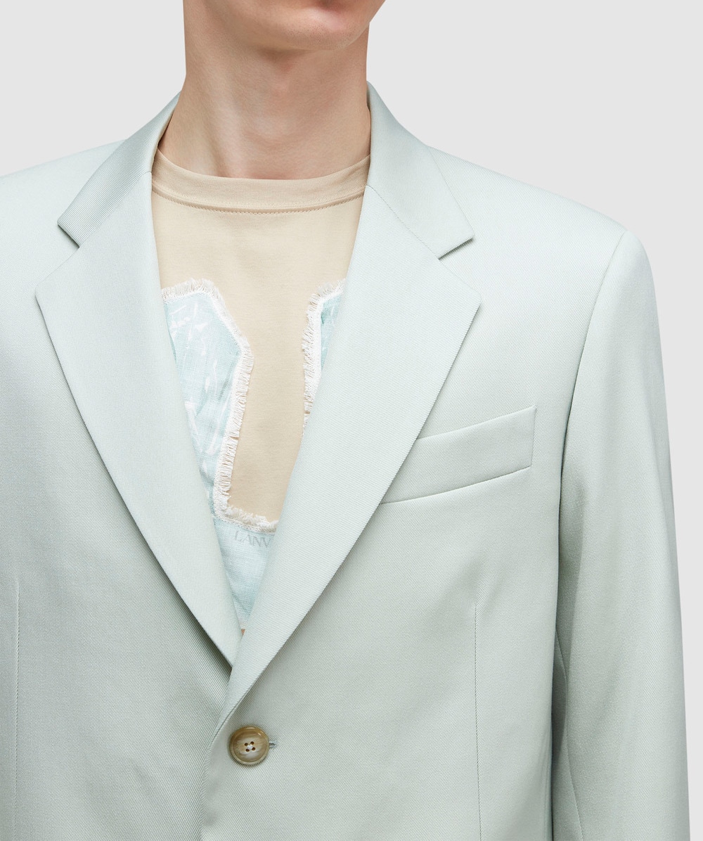 【関税・送料込み】LANVIN BLAZERS SAGE VIRGIN WOOL BLAZER Lanvin Sage virgin wool blazer - Light Green | RWJA00094885401