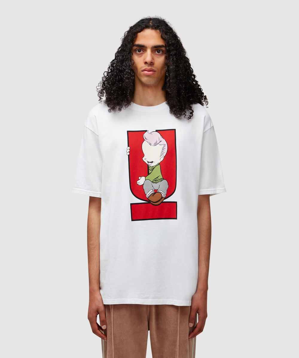 Undercover Logo Man T-Shirt (White - 3) - Size 3, Unisex