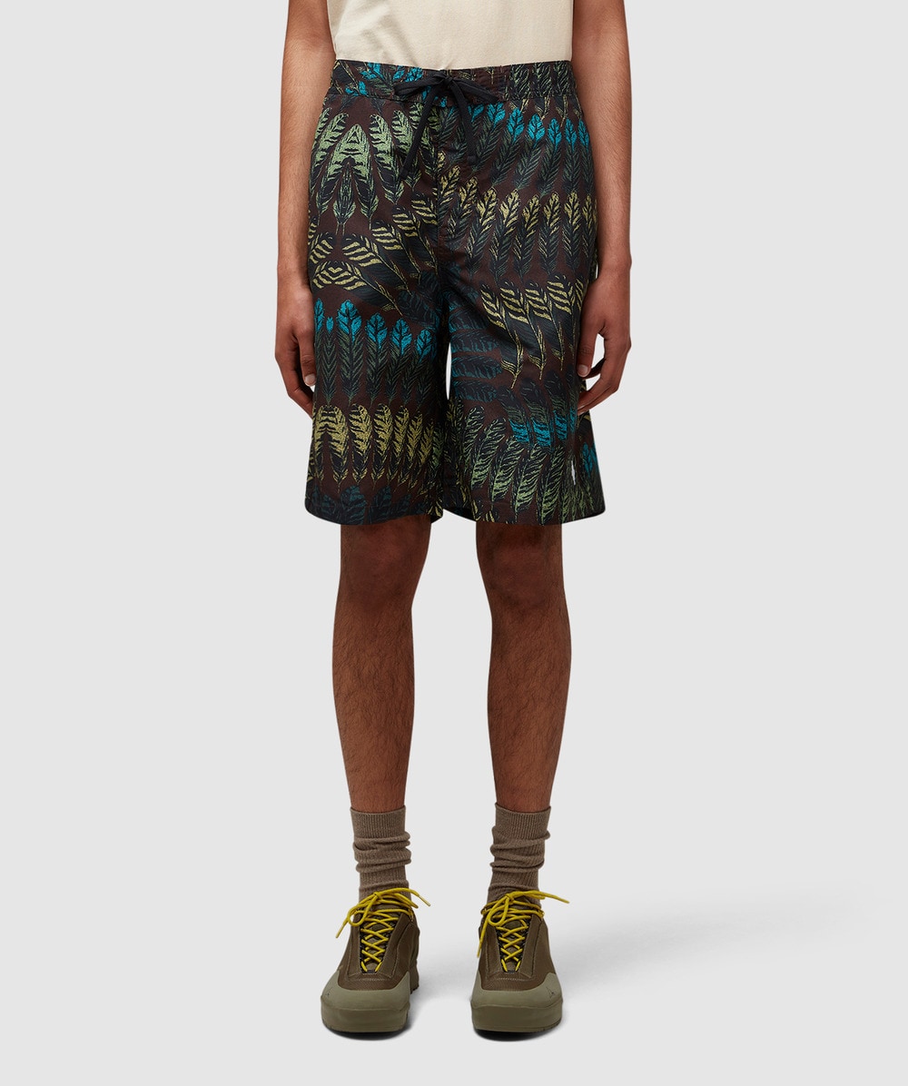 Marcelo Burlon Feathers swim short BROWN GRE SEVENSTORE