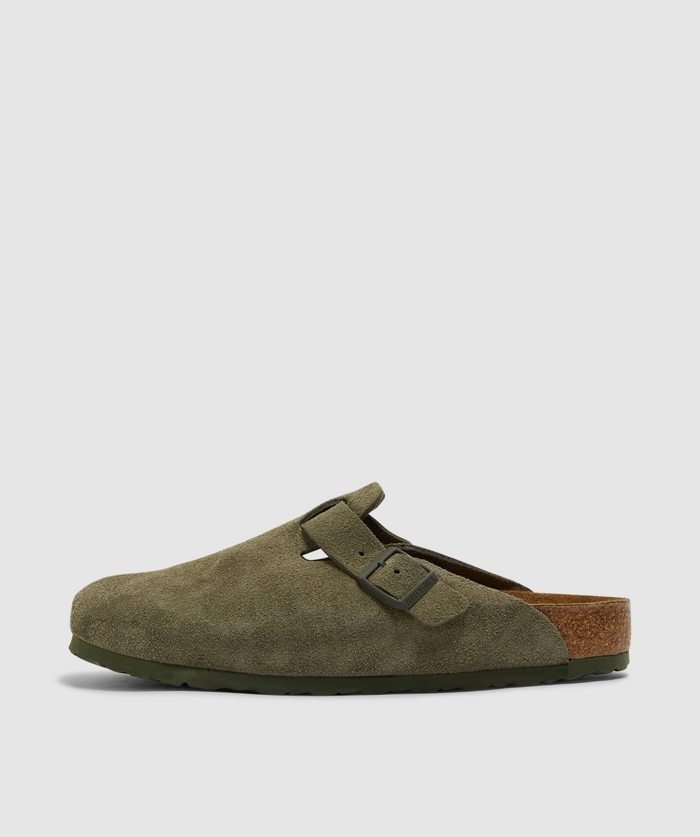 Birkenstock Boston Suede Sandal (Thyme - 45) - Size 45, Unisex