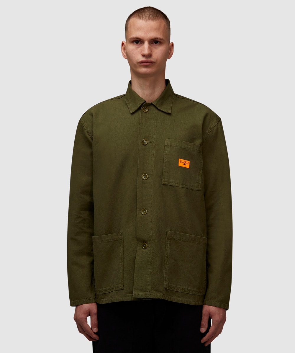 Service Works Canvas Coverall Jacket (Olive - S) - Size S, Male