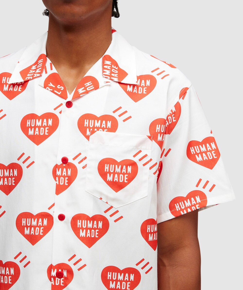 Human Made Heart aloha shirt | WHITE | SEVENSTORE