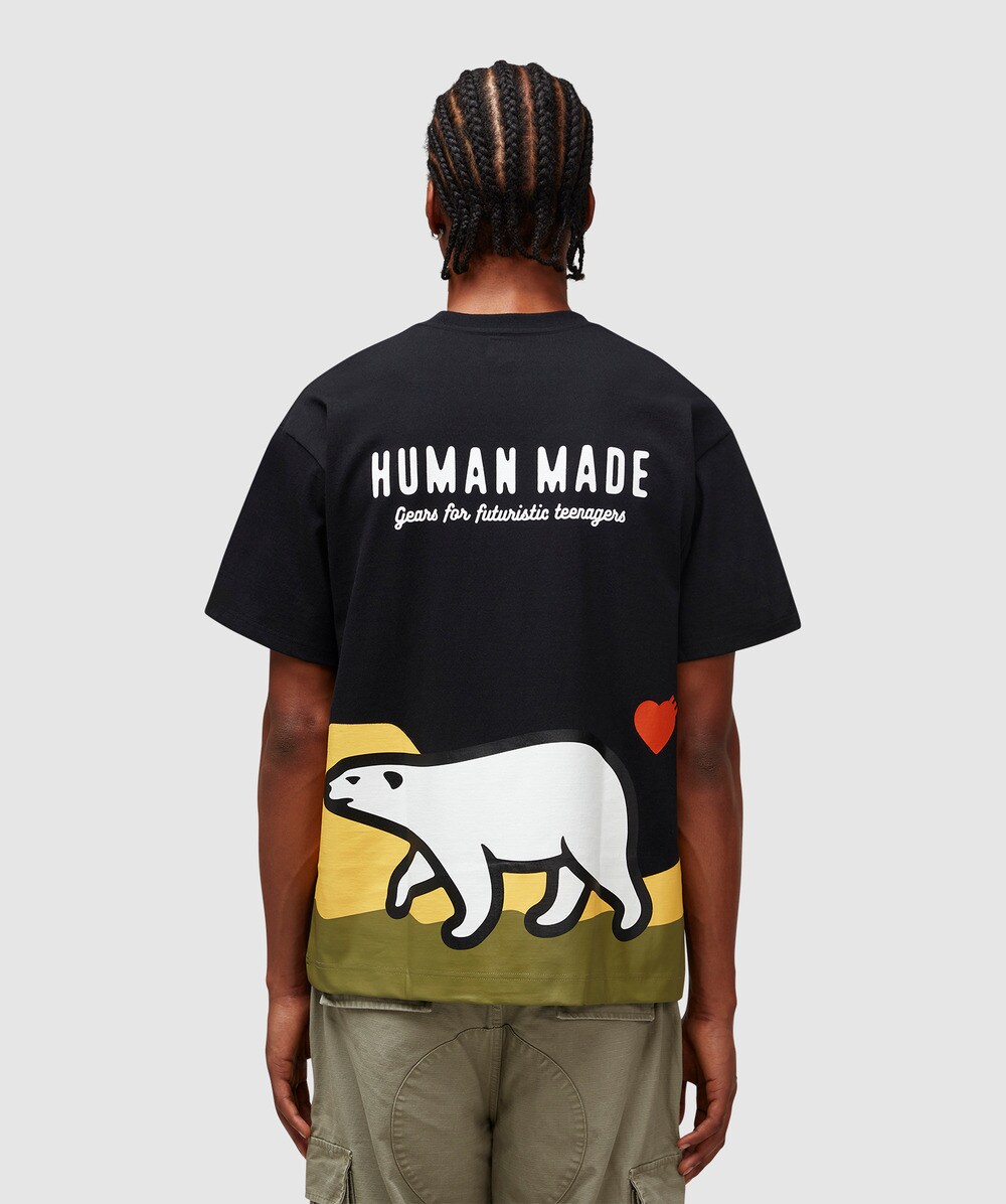 Human Made Polar bear back graphic t-shirt | BLACK | SEVENSTORE