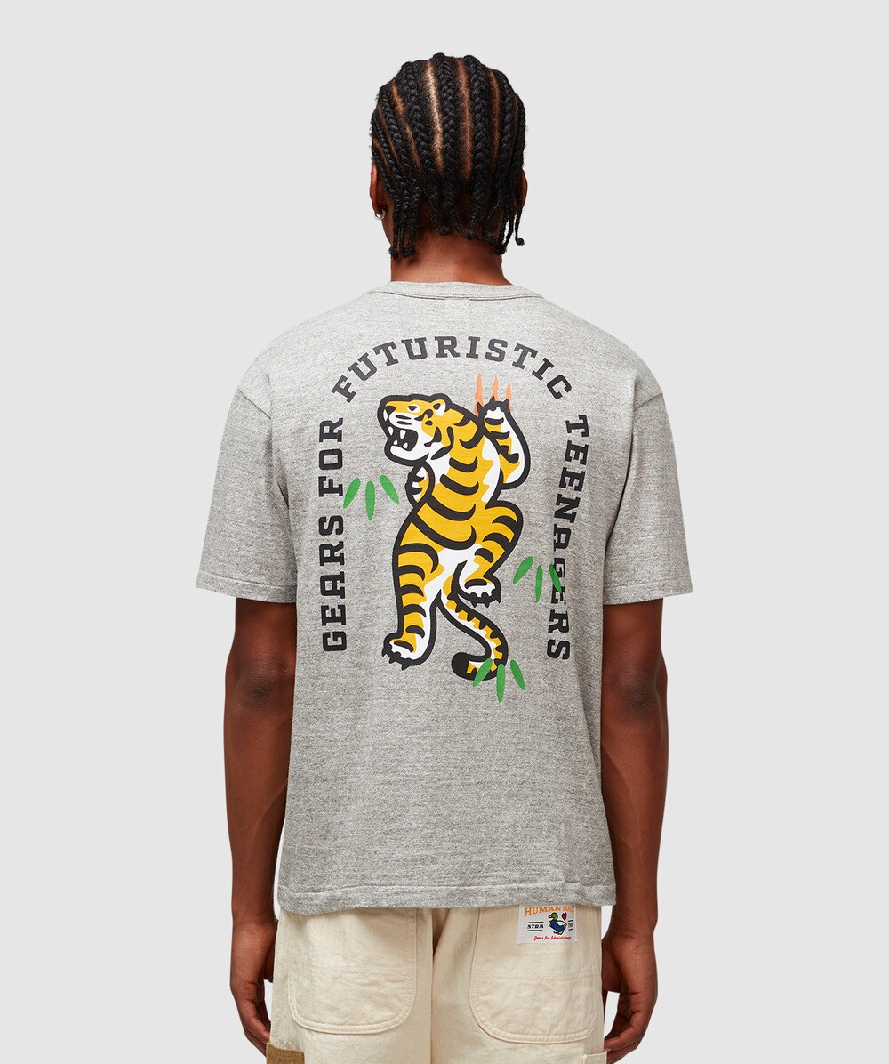 Human Made Pocket #2 back tiger print t-shirt | GREY | SEVENSTORE