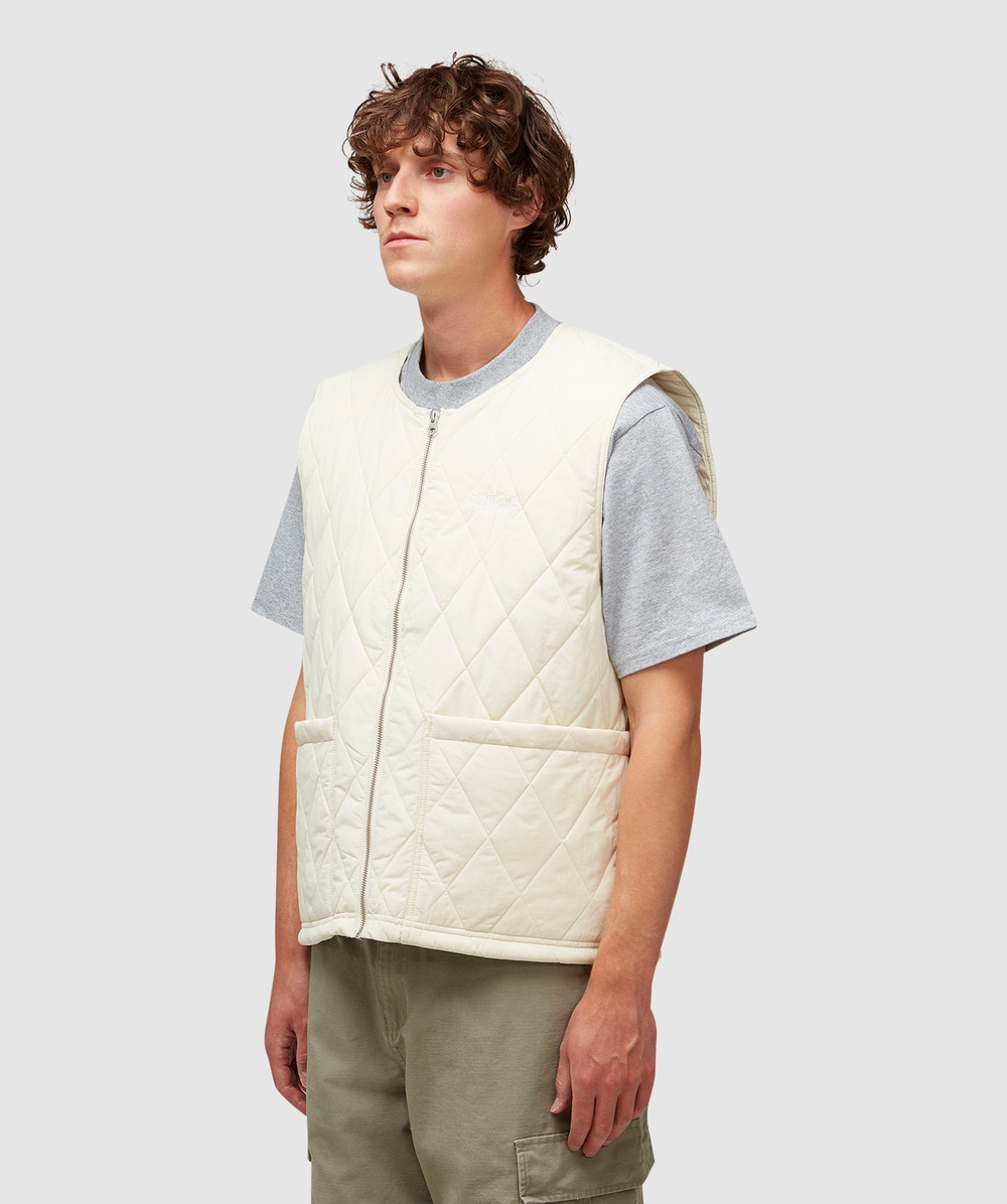 STUSSY DIAMOND QUILTED VEST Lサイズ-