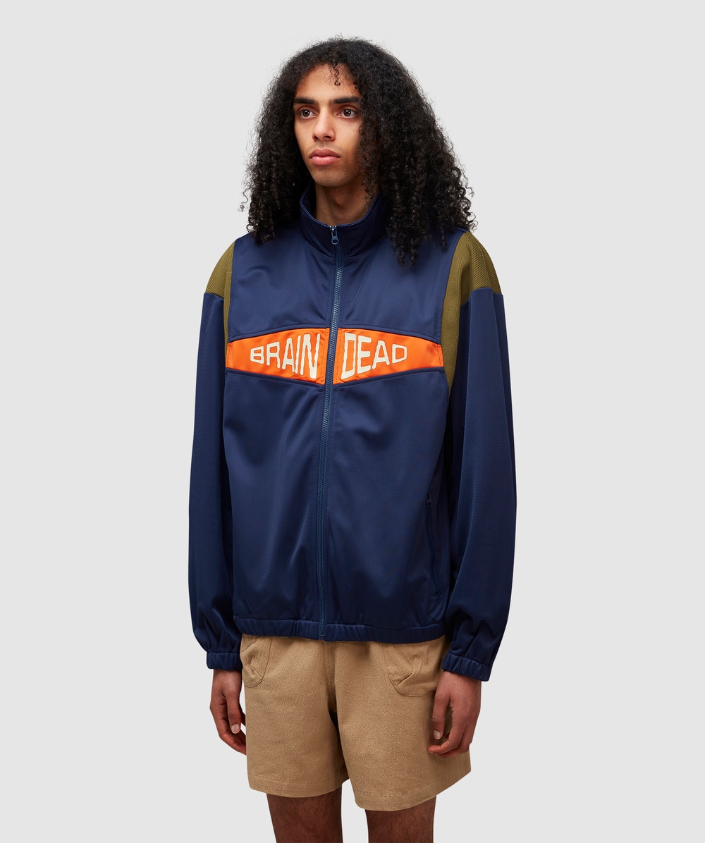 Brain Dead Alonzo panelled rib track jacket | NAVY | SEVENSTORE