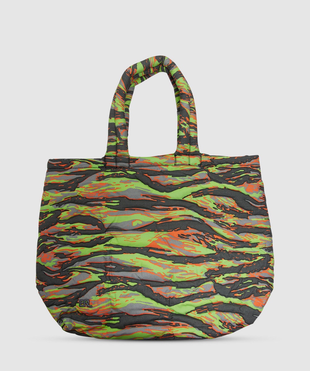 ERL Tiger Rave Printed Puffer Bag (Green - Tu) - Size TU, Unisex