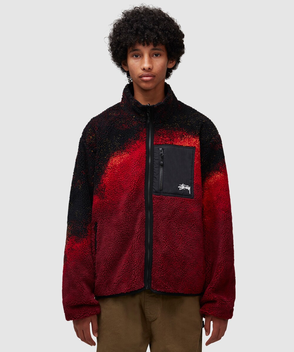 sherpa fleece jacket stussy