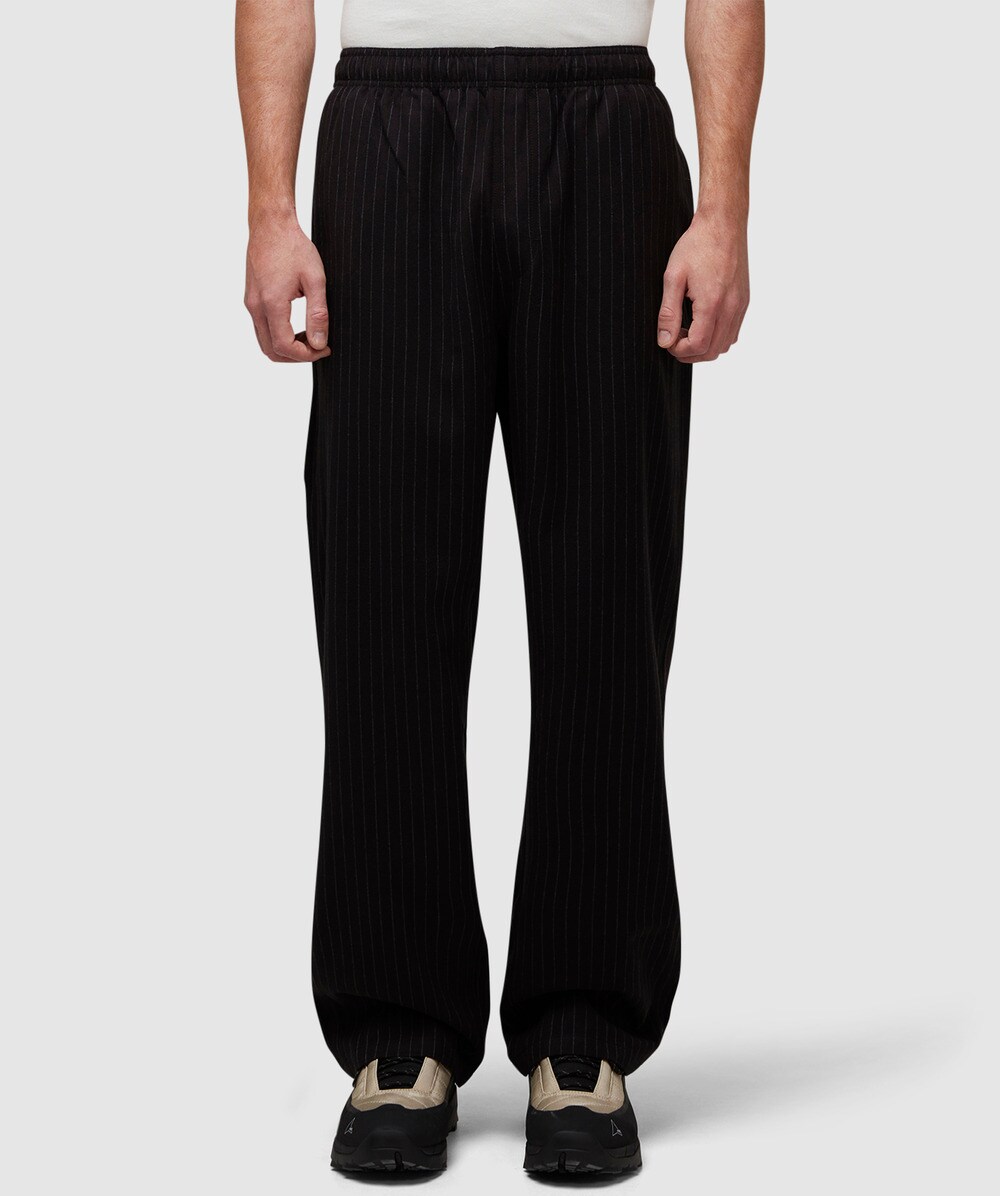 St ssy Wool stripe beach pant BLACK SEVENSTORE