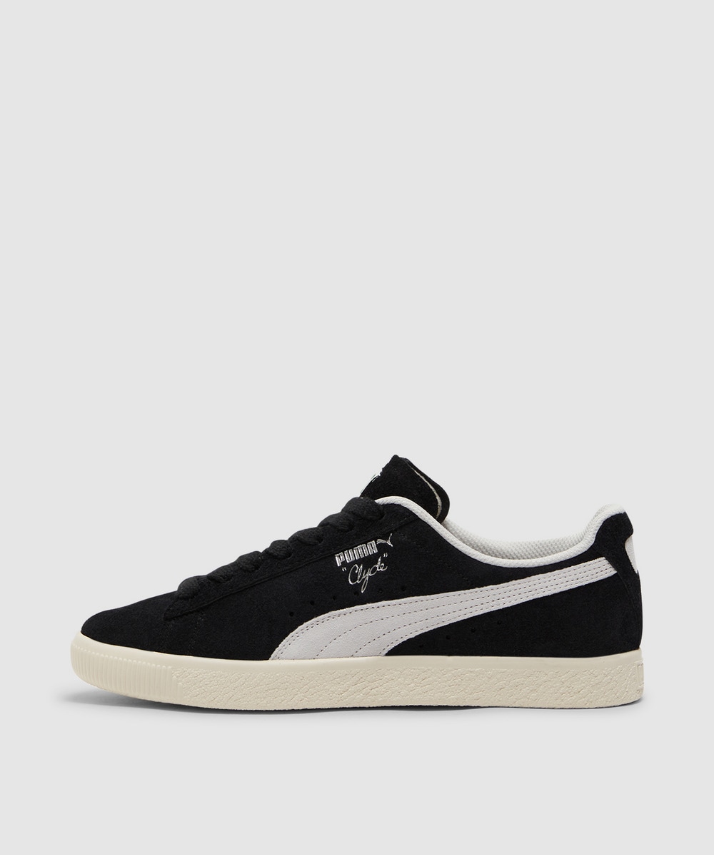 Puma Clyde teasel sneaker | PUMA BLACK-FROSTED IVORY | SEVENSTORE