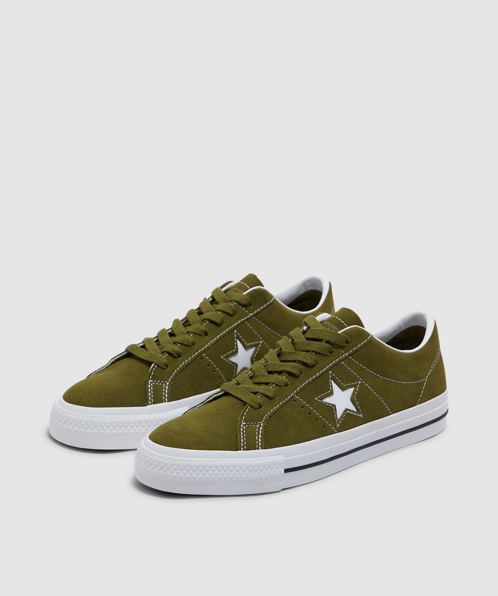 Suede green converse sale