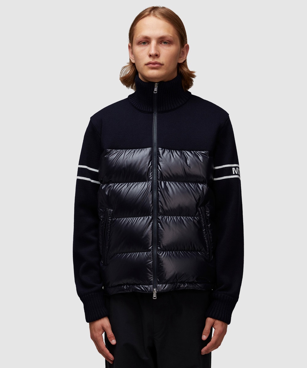 Moncler Zip padded cardigan | NAVY | SEVENSTORE