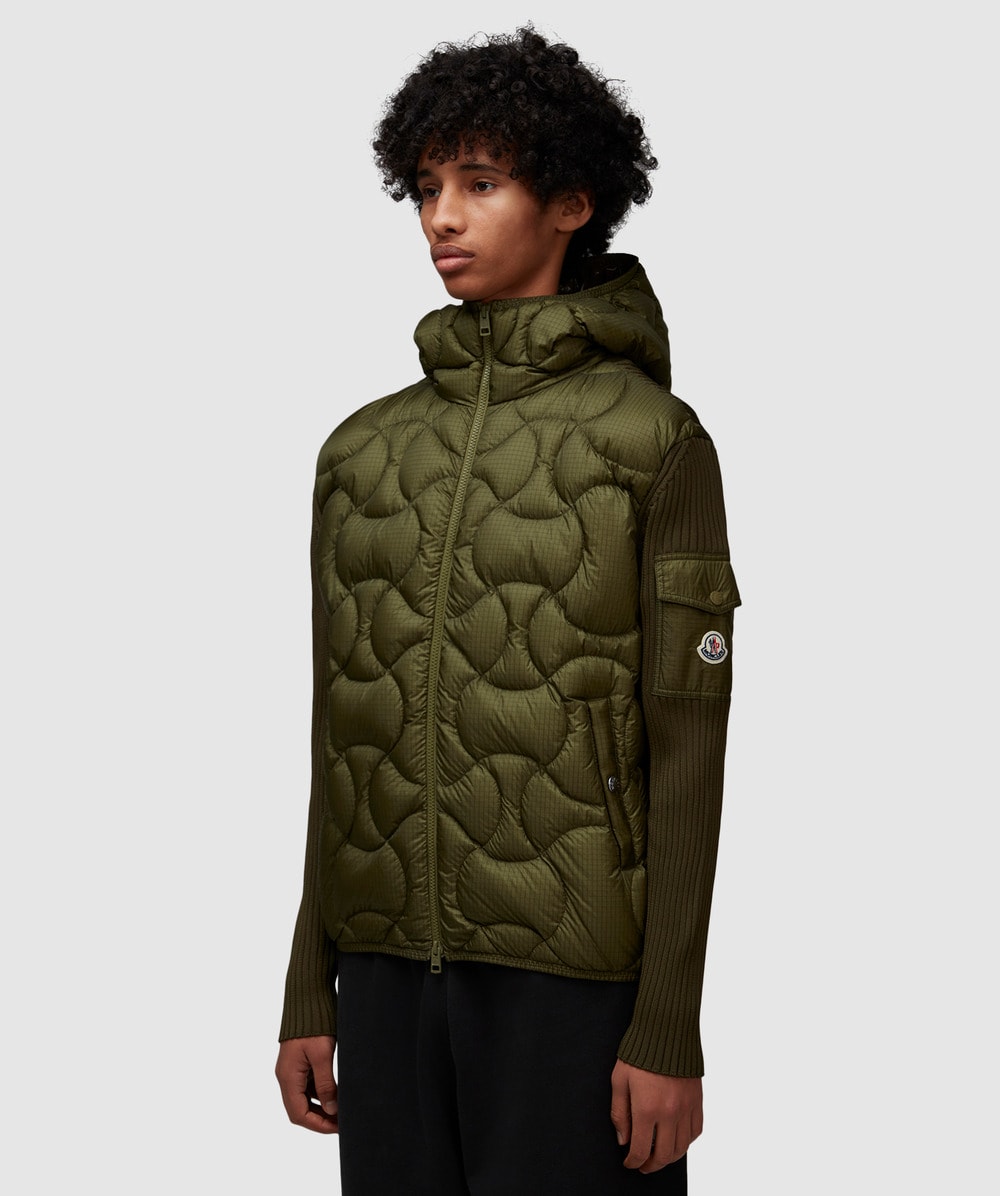 【驚きの値段】 Quilted Moncler down SEVENSTORE | KHAKI | cardigan ジャケット・アウター