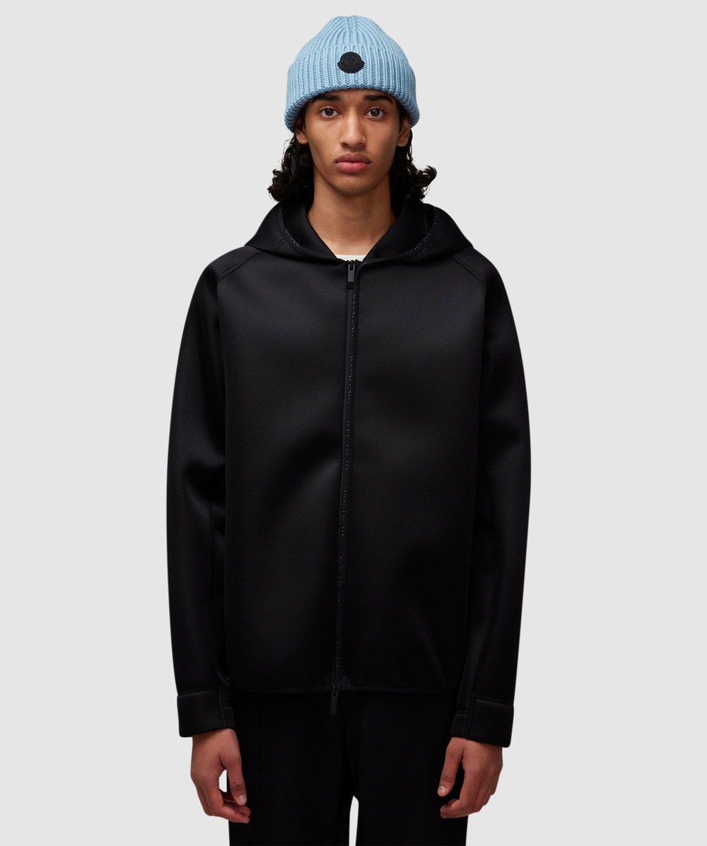 Moncler Zip Up Wool Cardigan (Black - M) - Size Clothing & Accessories > Clothing > Outerwear > Coats & Jackets, Male