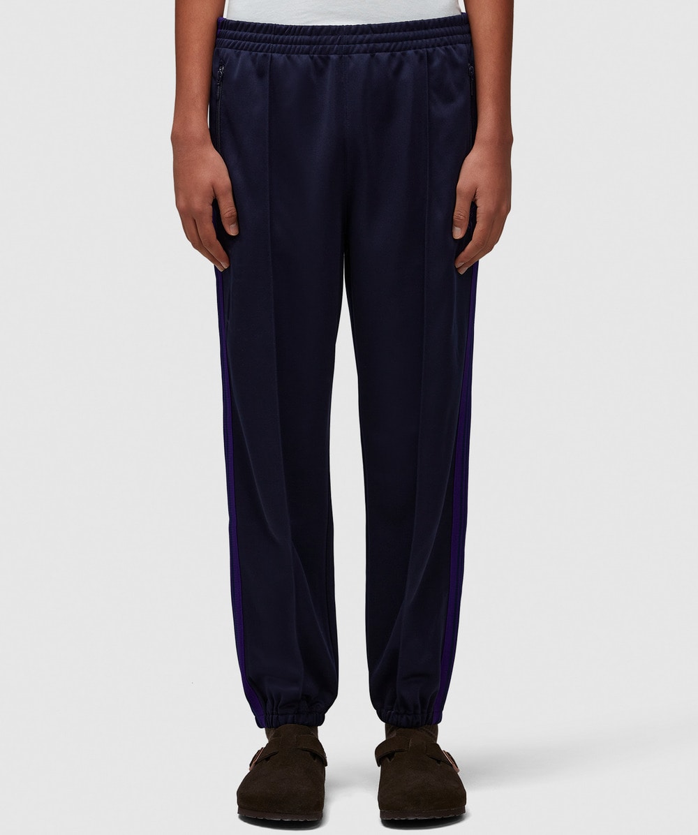 Needles Poly smooth zipped track pant, NAVY