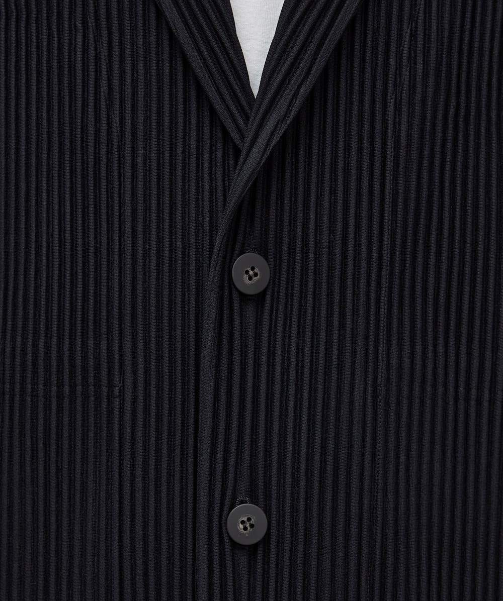 HOMME PLISSE ISSEY MIYAKE ジャケット　BLK 4 XL Homme Plisse Issey Miyake Men's Pleated Single-Button Sports