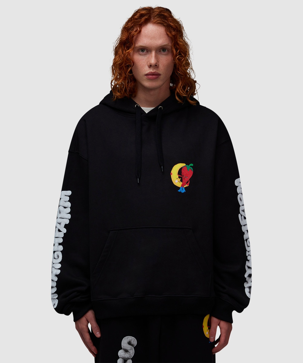 Sky High Farm Shana Graphic Hoodie (Black - L) - Size Clothing & Accessories > Clothing > Shirts & Tops, Male