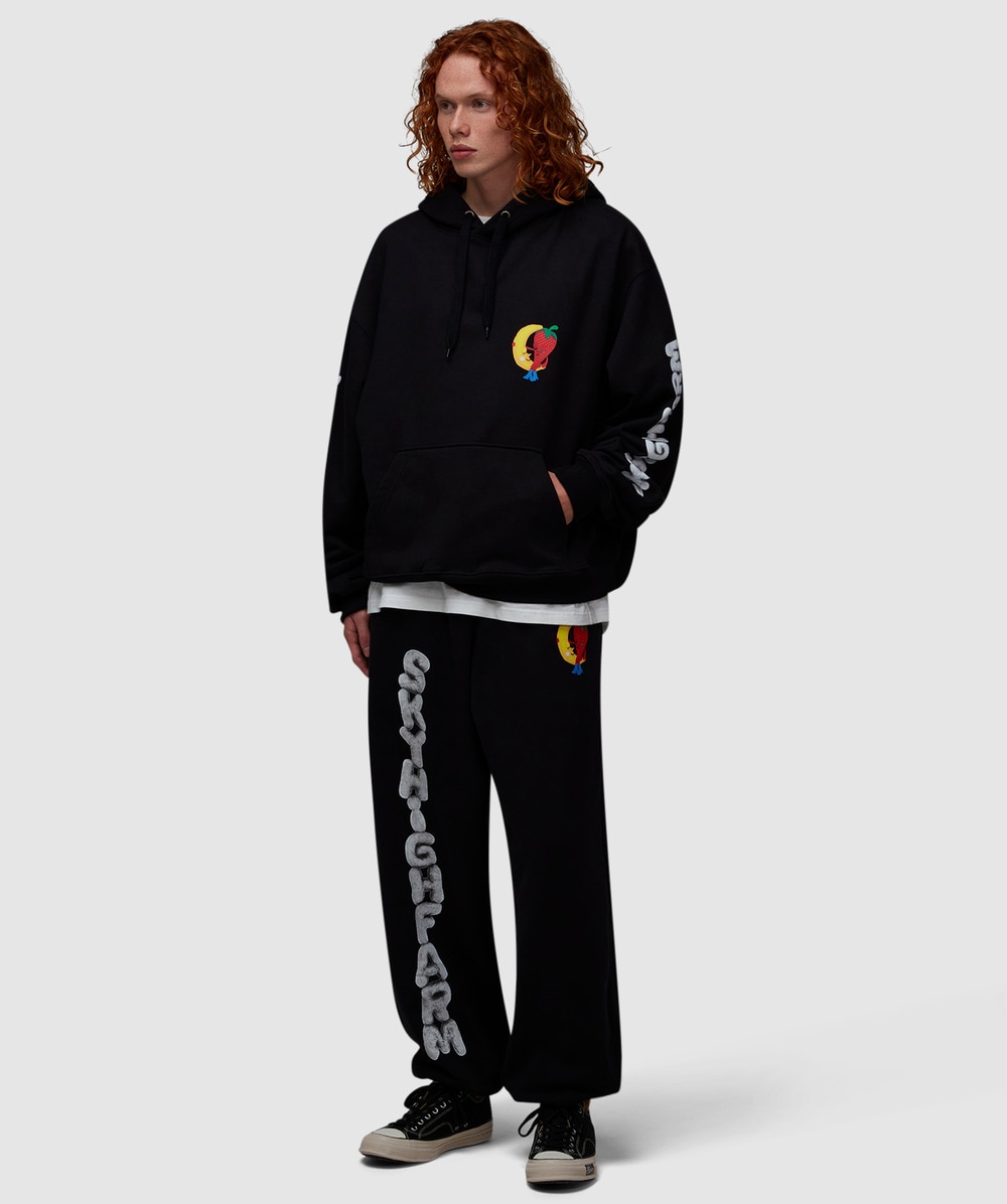 (正規店出品)SKY HIGH FARM UNISEX SHANA GRAPHIC SWEAT HOODIE Sky High Farm Shana graphic hoodie | BLACK | SEVENSTORE