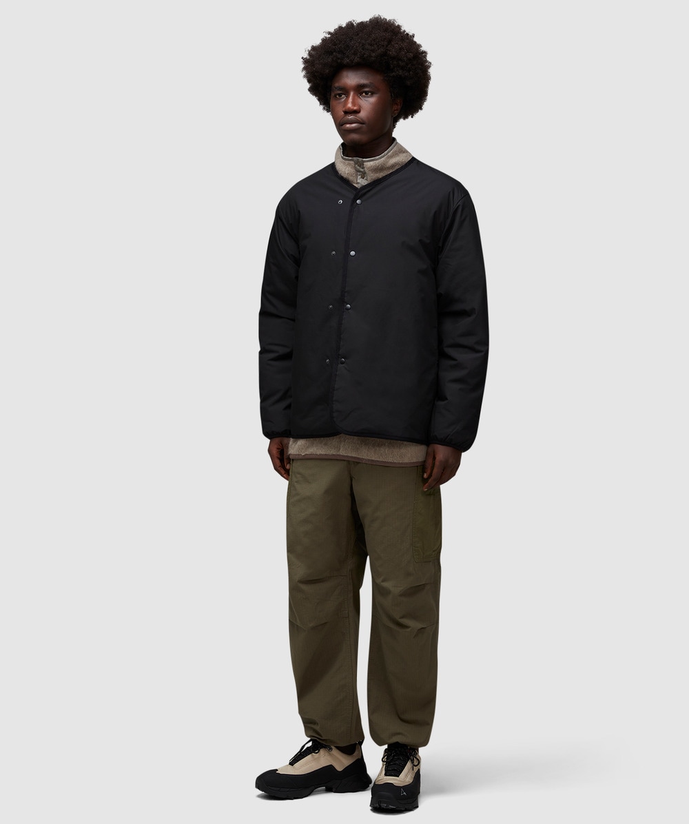Nanamica Reversible down cardigan | BLACK | SEVENSTORE