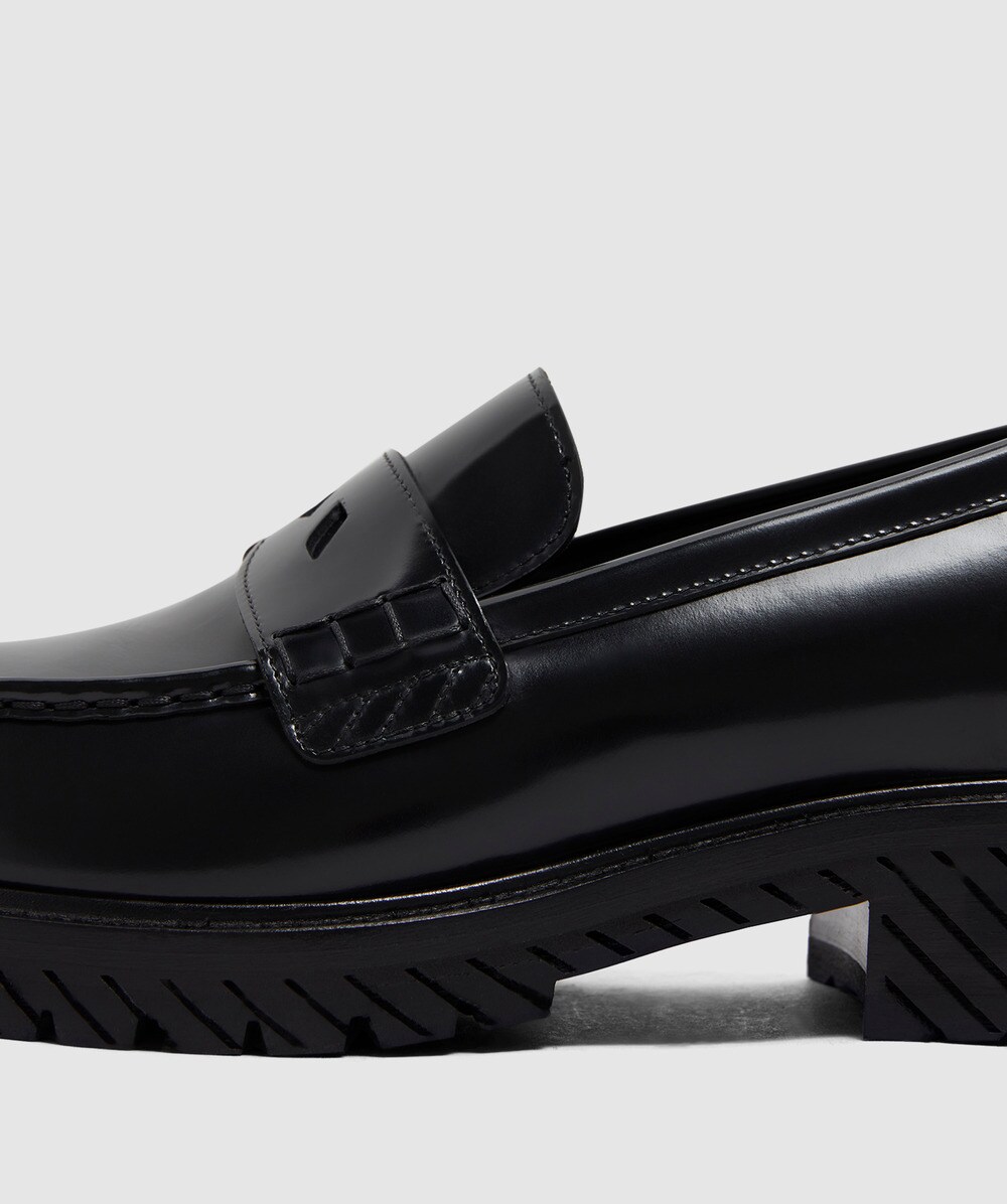 Off White CO Virgil Abloh Combat loafer | BLACK BLACK  display picture 1