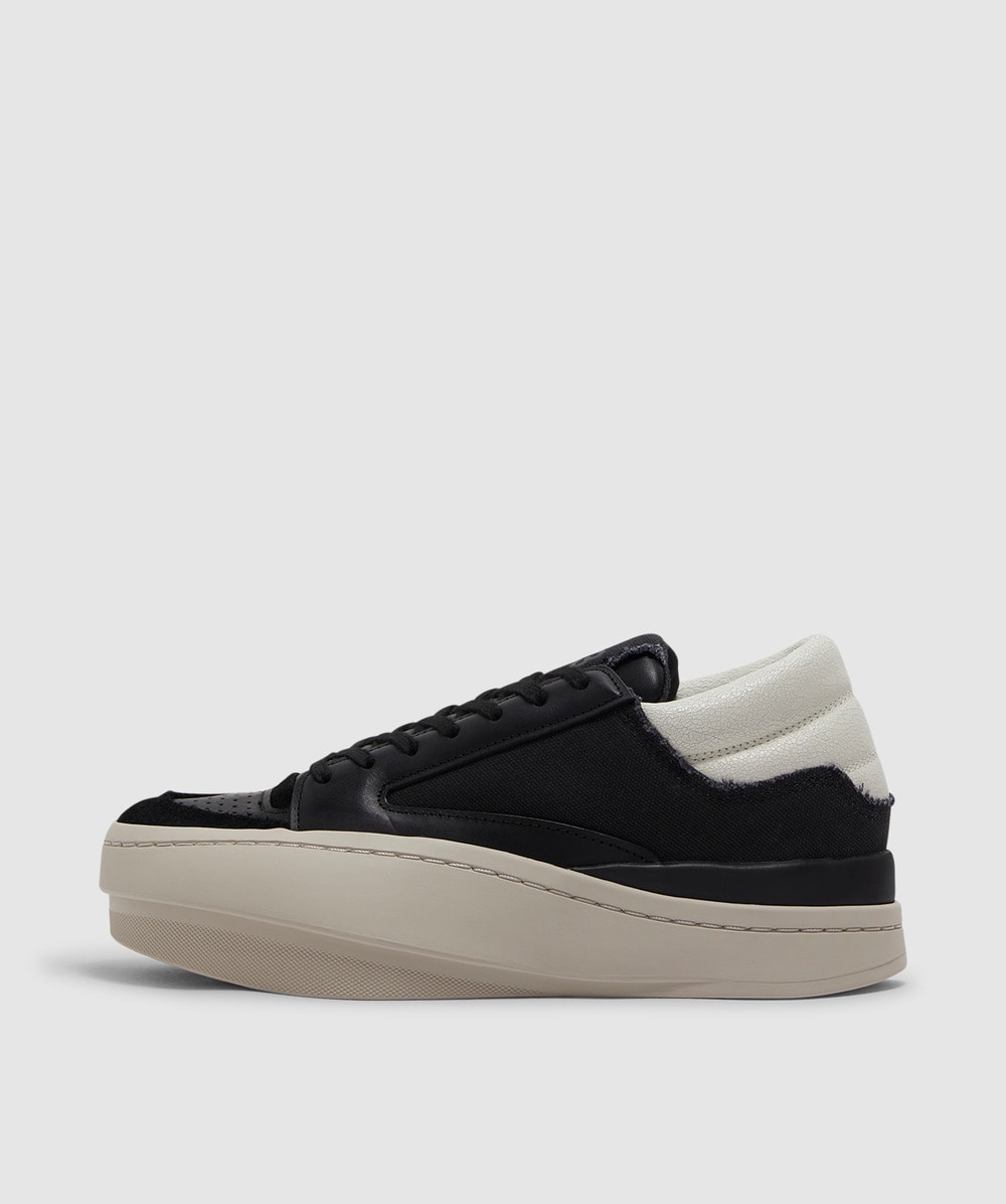 Y-3 Luxury Bball Low Sneaker (Black/Clear Brown/Off White - 8) - Size 8 - Men's, Unisex