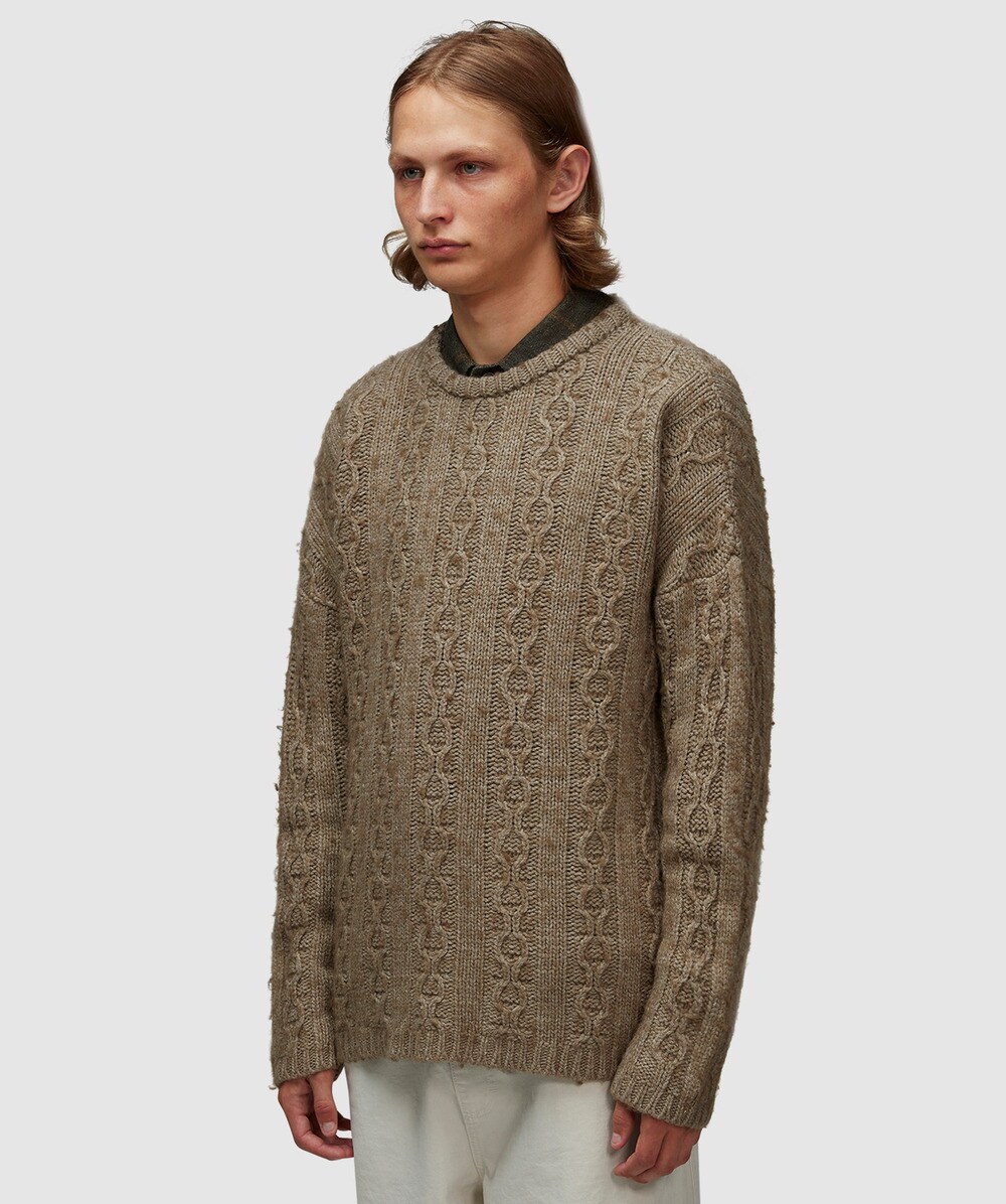 Our Legacy Popover roundneck knit jumper | PEAFOWL | SEVENSTORE