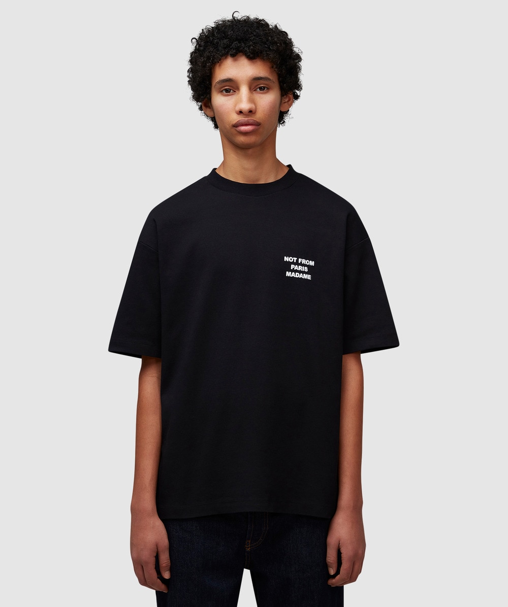 Drole De Monsieur PERMHO162CO127DGN 関税送料込 Drôle De Monsieur La Parka Slogan - Black (Not From Paris
