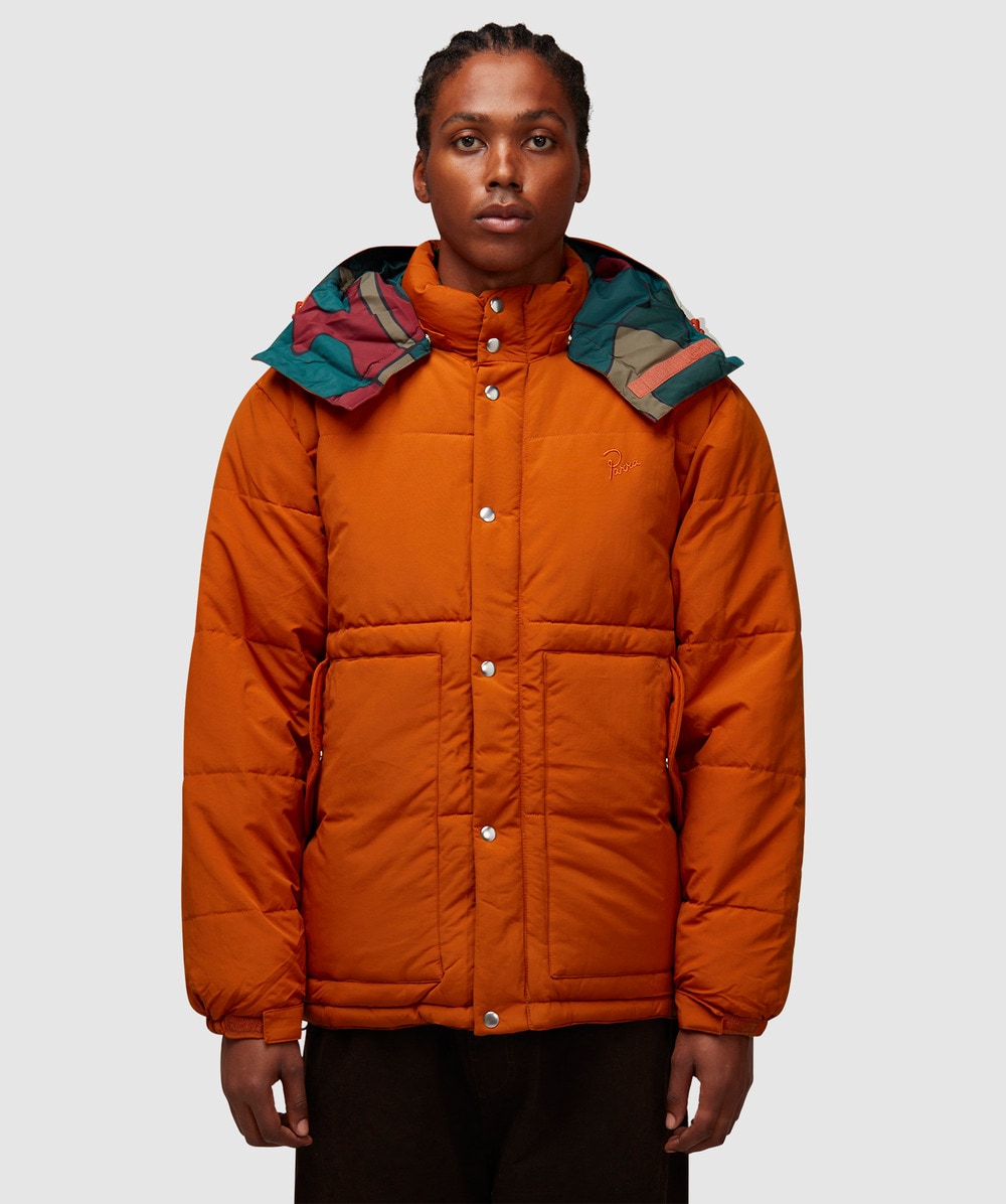 Parra Trees in wind puffer jacket | SIENNA ORANGE | SEVENSTORE