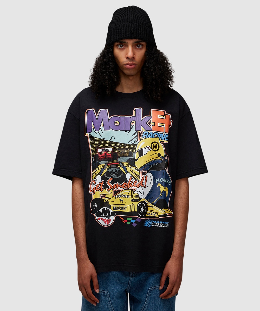 MARKET Express Racing T-Shirt (Washed Black - S) - Size S, Unisex