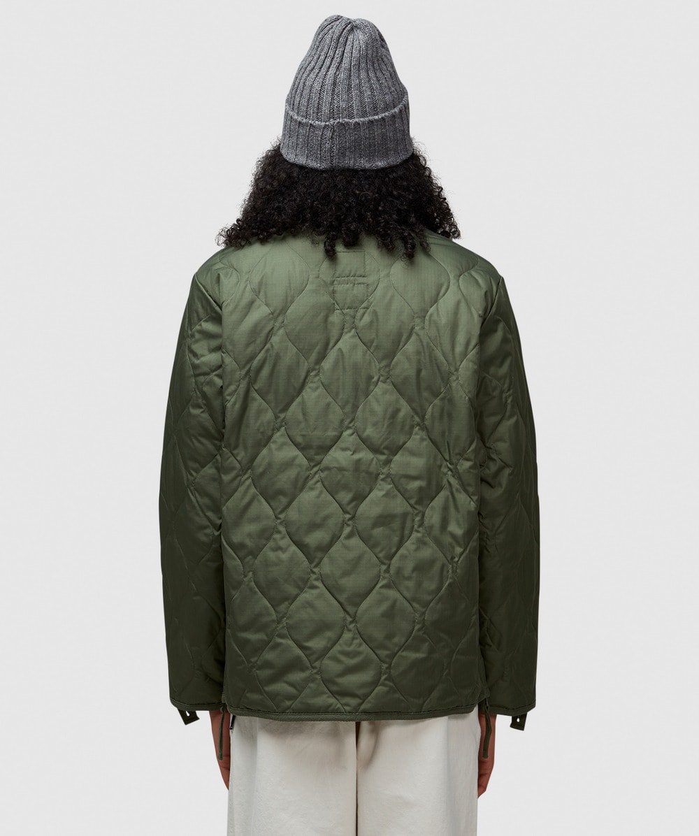 TAION タイオン MILITARY V NECK DOWN COAT S Official Taion Womens Military V Neck W-Zip Down Jacket Dark