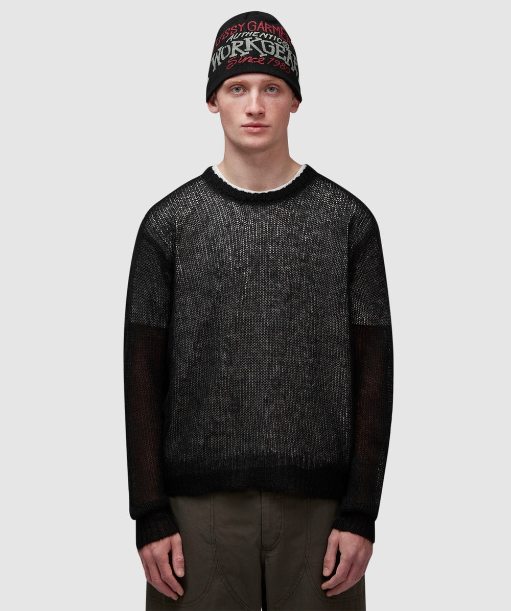 Stüssy Loose knit jumper, BLACK