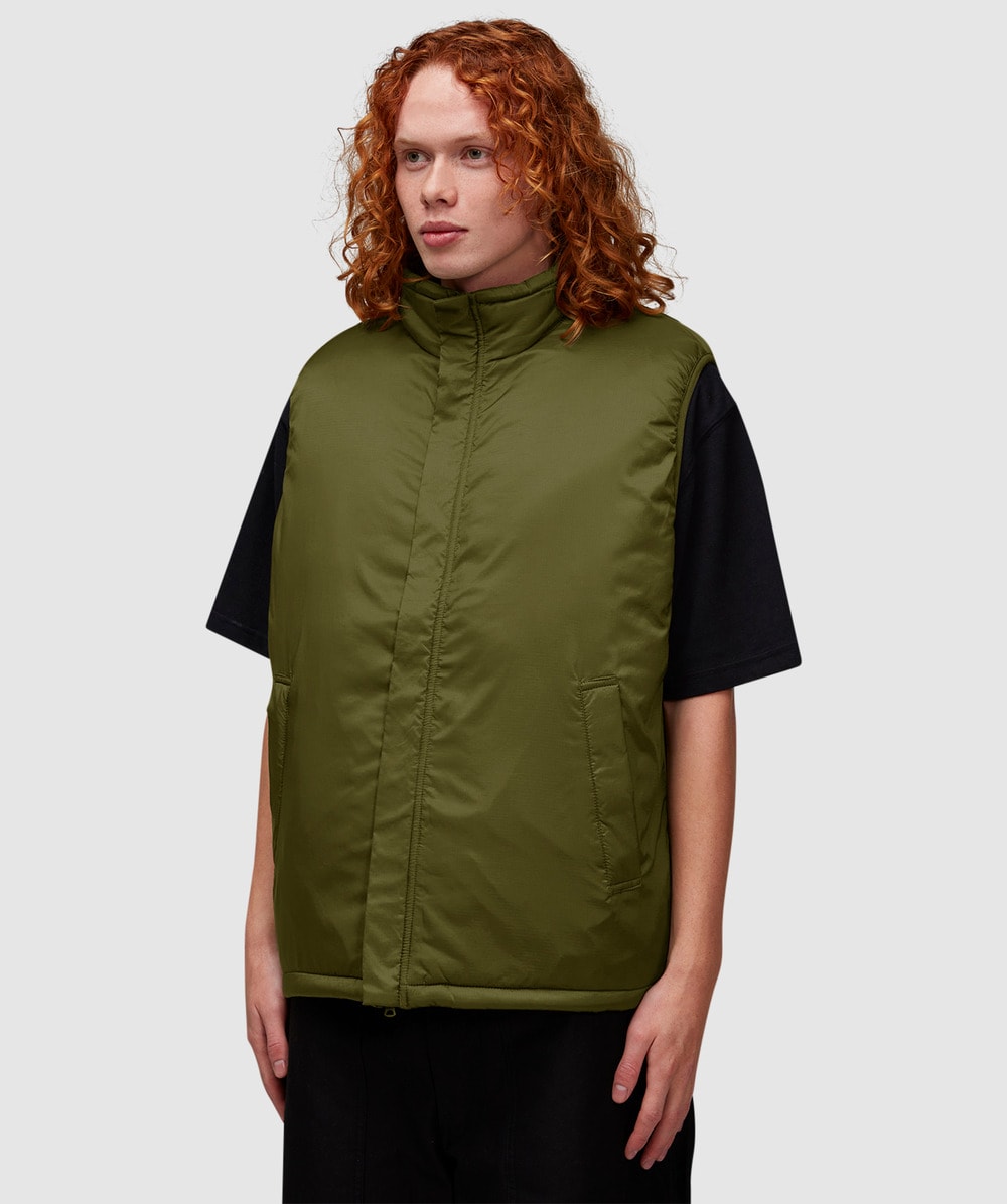 Beams Plus Puffer gilet vest | OLIVE | SEVENSTORE