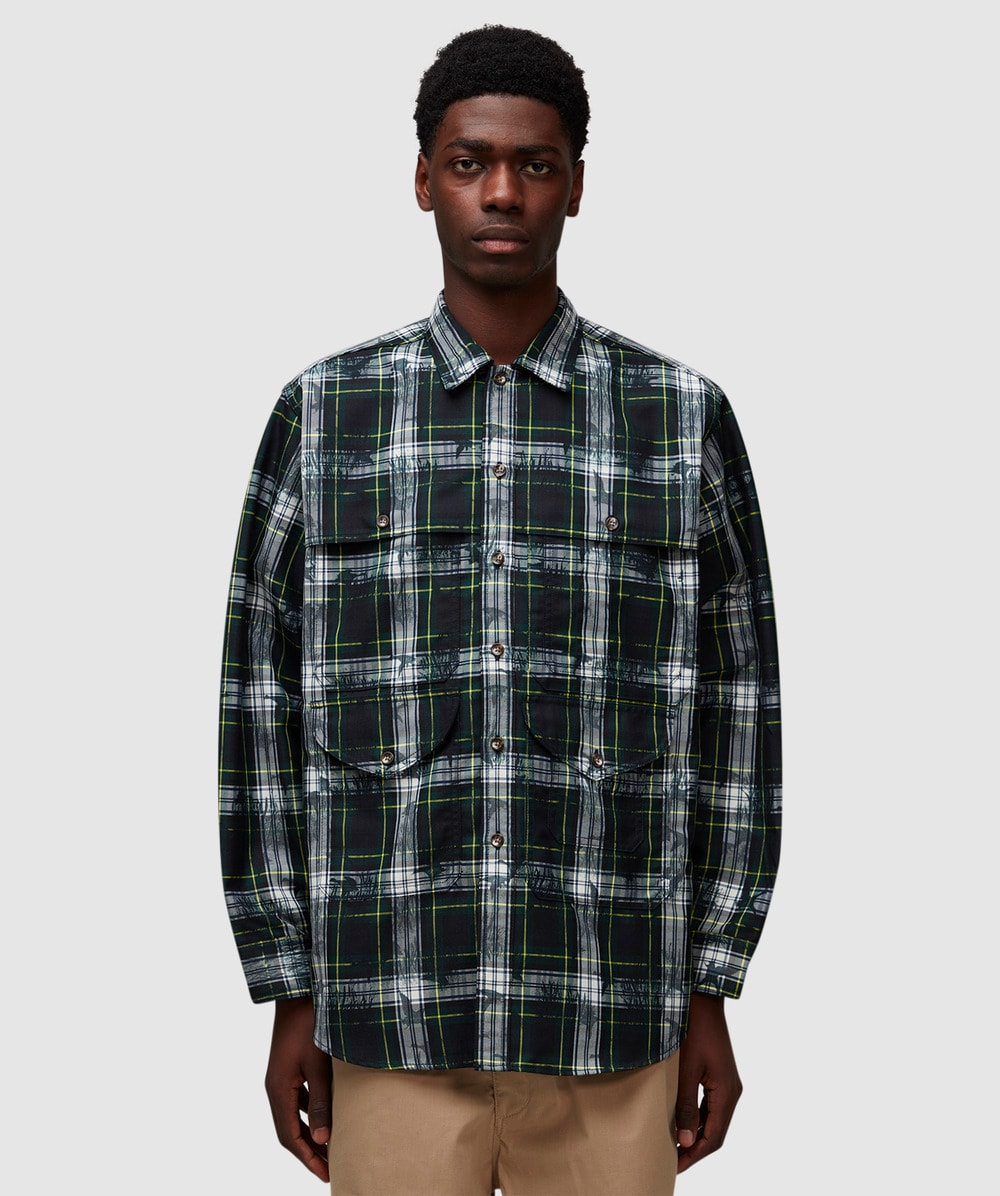 Beams Plus Adventure Shirt (Navy (Gordon Dress) - L) - Size L, Male