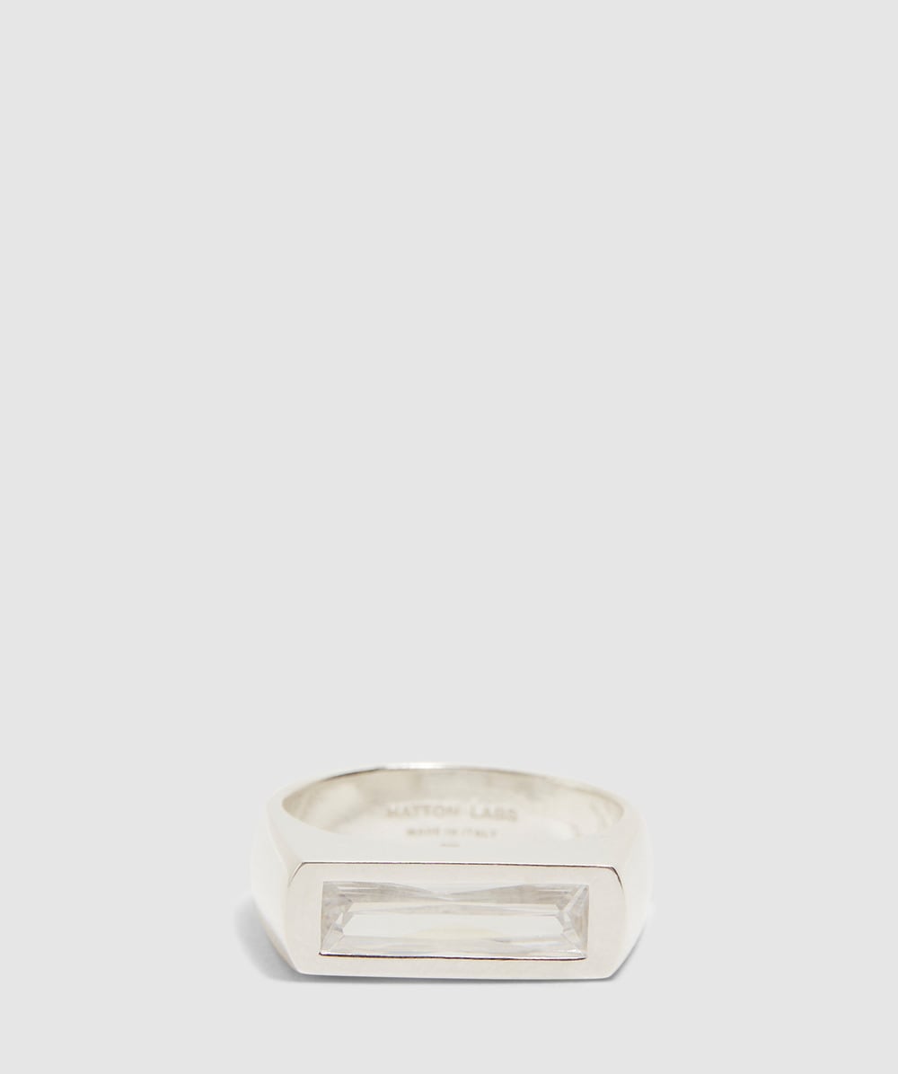 Sterling silver online baguette ring