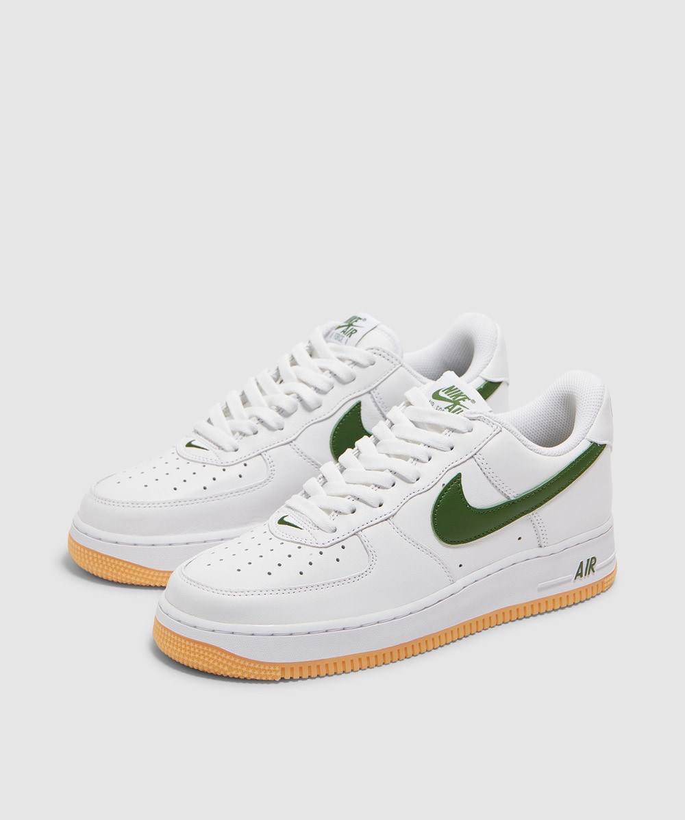 nike men air force 1 low retro qs white forest green gum yellow