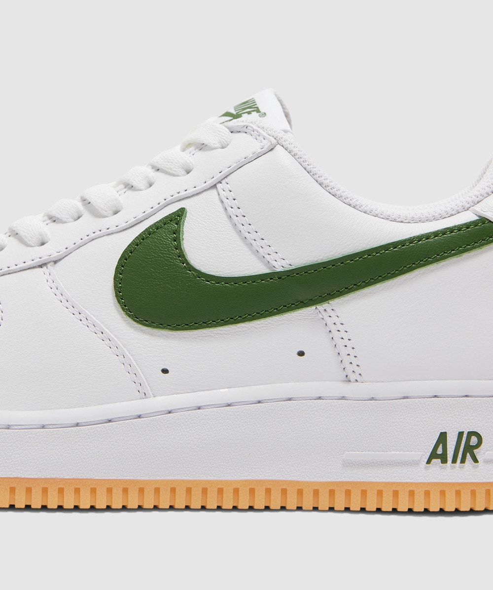 Nike AIR FORCE 1 LOW RETRO Green/White - WHITE/FOREST GREEN-GUM YELLOW