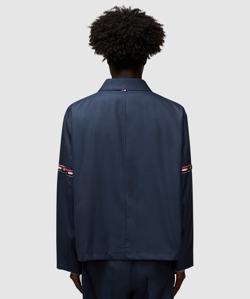 希少【THOM BROWNE】 ジャケット Thom Browne 4-Bar Detail Bomber Jacket | Grey | FARFETCH