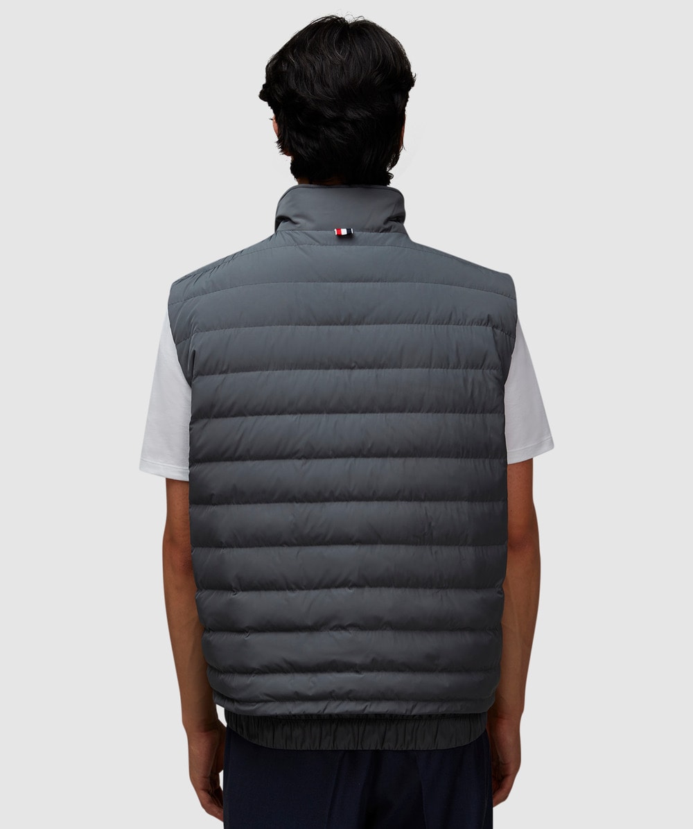 Thom Browne 4 bar down ski vest | MED GREY | SEVENSTORE