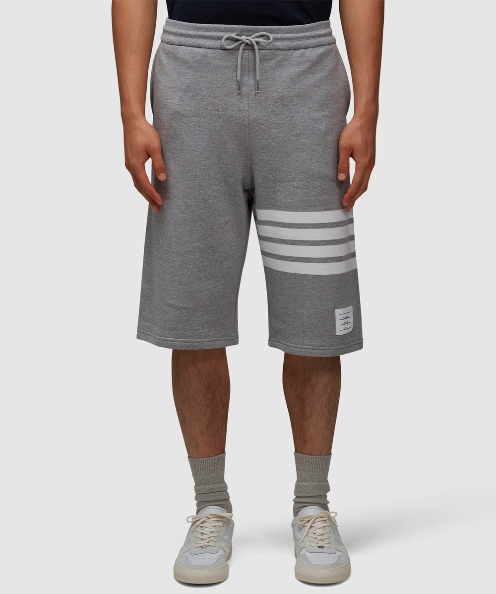 Thom Browne Classic Engineered 4 Bar Sweat Short (Light Grey - 4) - Size Clothing & Accessories > Clothing > Shorts, Male