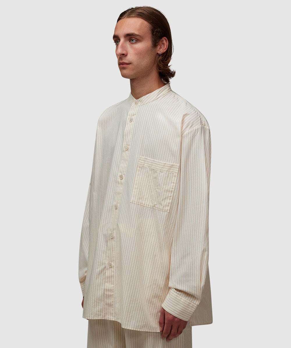 新品:tekla popin stripe shirt lido stripe