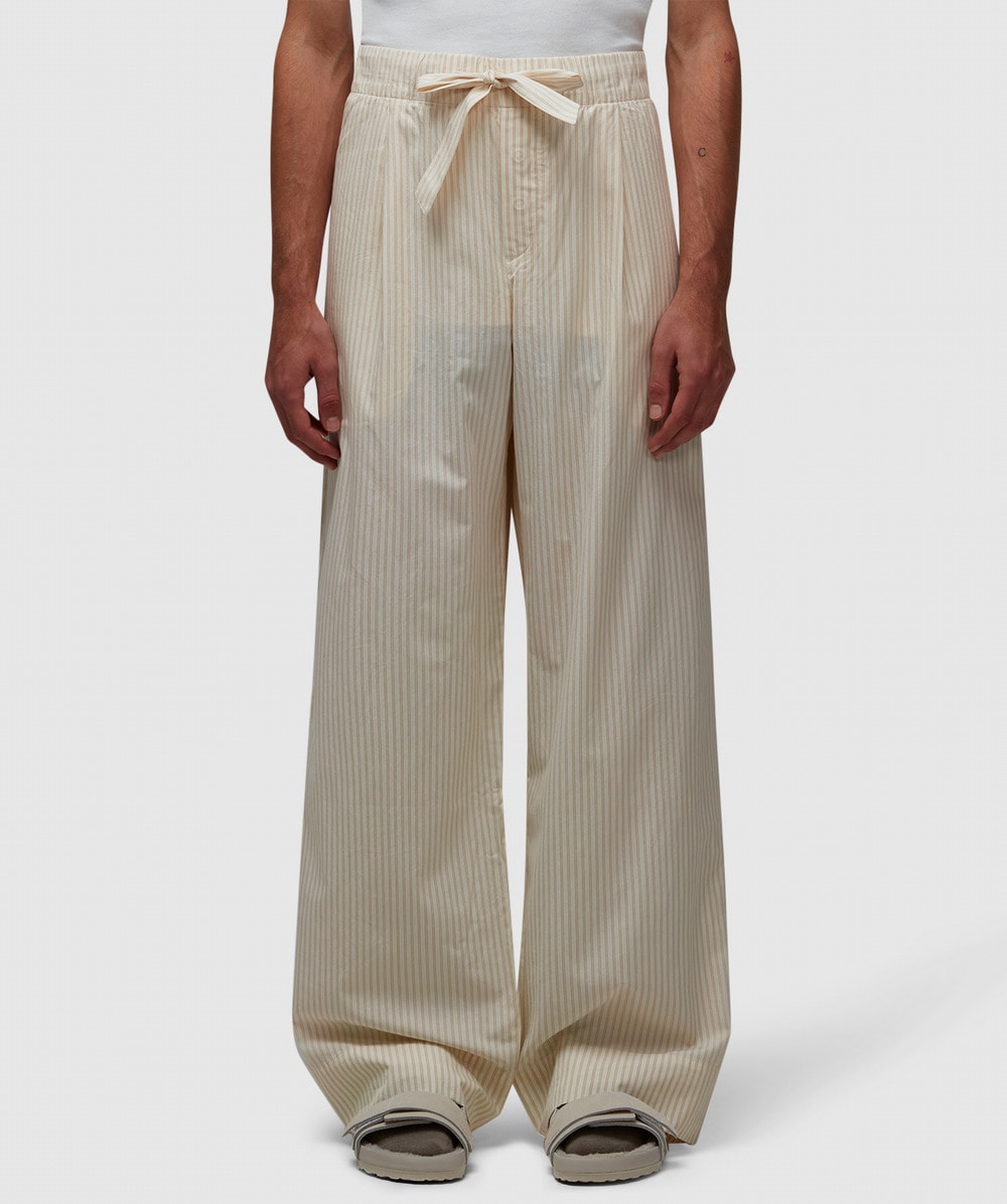 Tekla Fabrics X Birkenstock Stripes Pant (Wheat Stripes - Xl) - Size XL, Male
