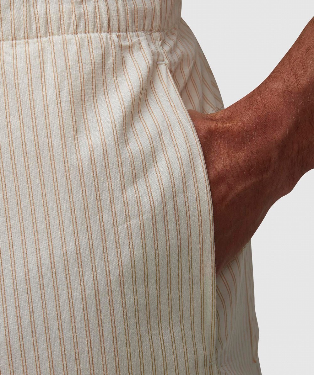 Tekla Fabrics X Birkenstock Stripes pant | WHEAT STRIPES