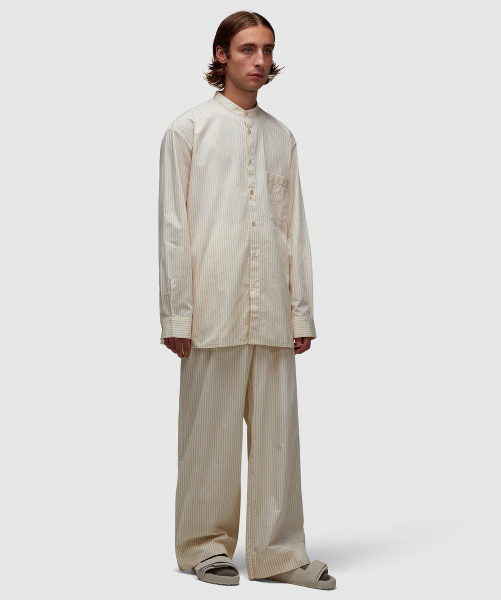 Tekla Fabrics X Birkenstock Stripes pant | WHEAT STRIPES