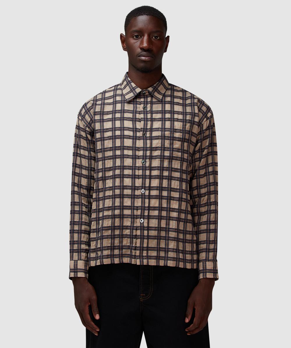 Stüssy Sonoma Plaid Shirt (Tan - S) - Size S, Male