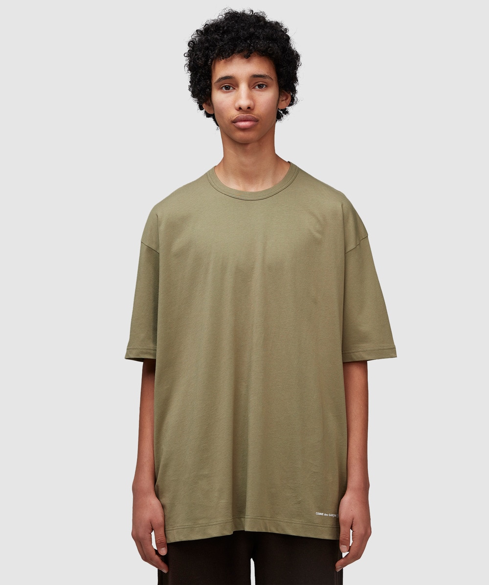 Comme des Garçons SHIRT Bottom logo t-shirt | KHAKI | SEVENSTORE Comme des Garçons SHIRT Bottom logo t-shirt | KHAKI | SEVENSTORE
