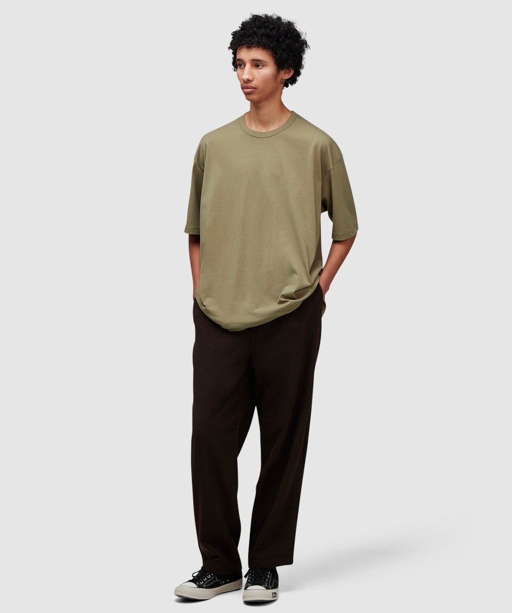 COMME des GARÇONS 麻シャツ カーキー Comme des Garçons SHIRT Bottom logo t-shirt | KHAKI | SEVENSTORE