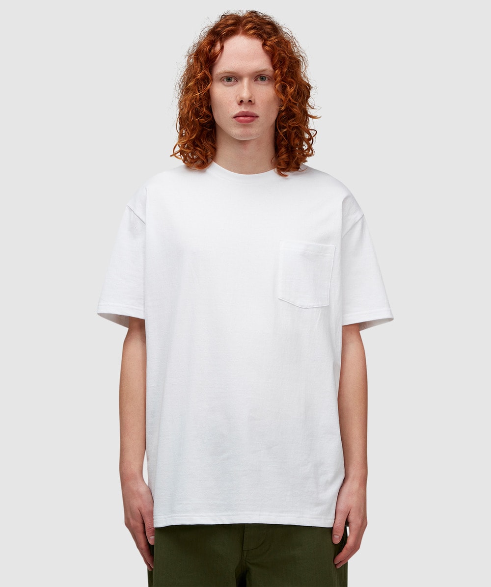 Beams Plus 2-Pack Pocket T-Shirt (White - S) - Size S, Unisex