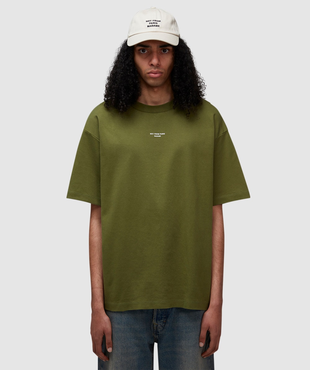 Drôle de Monsieur Not From Paris Madame T-Shirt (Khaki - S) - Size S, Unisex