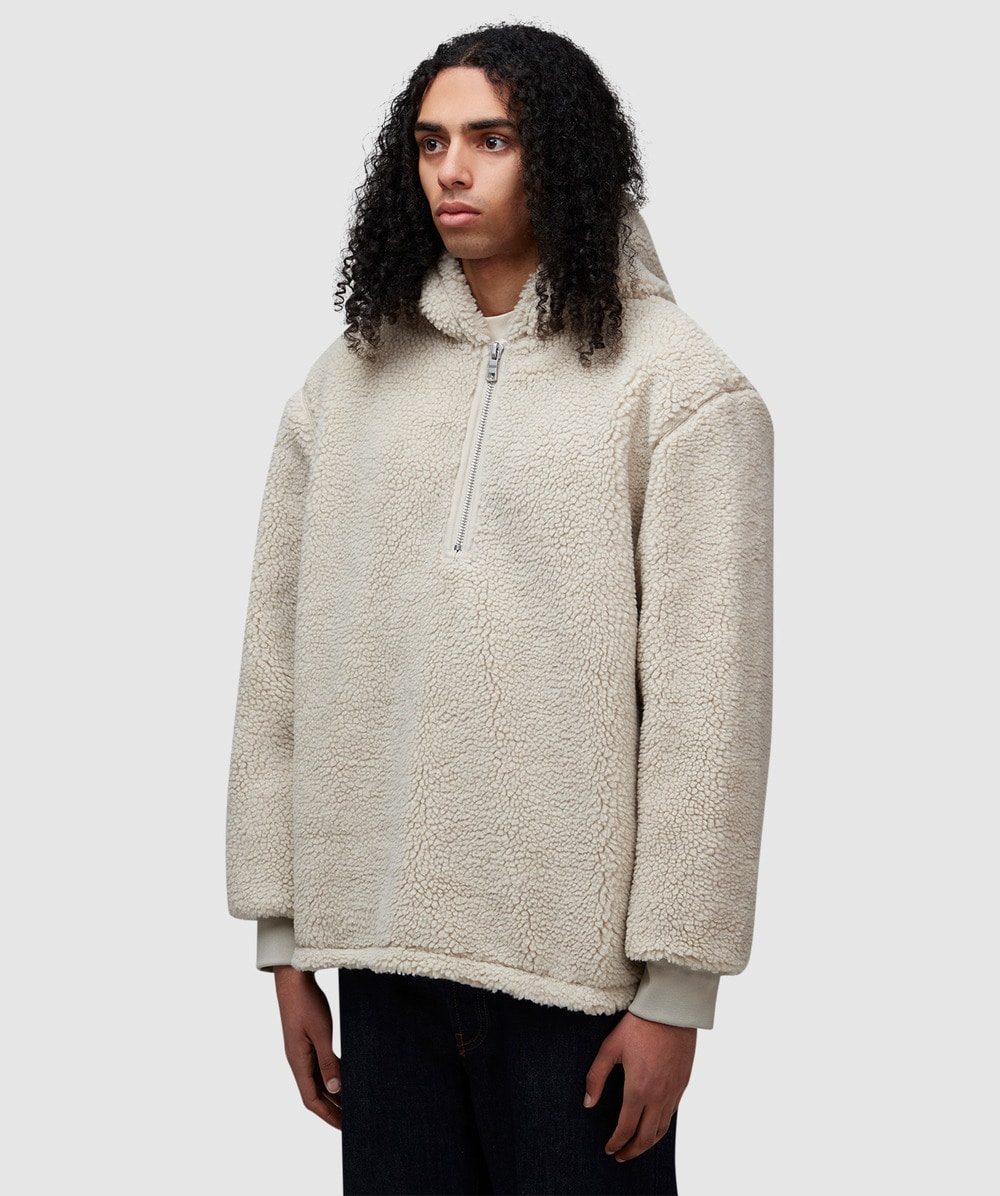 ミキ MKI MIYUKI ZOKU Shearling zip hoodie | OFF WHITE | SEVENSTORE
