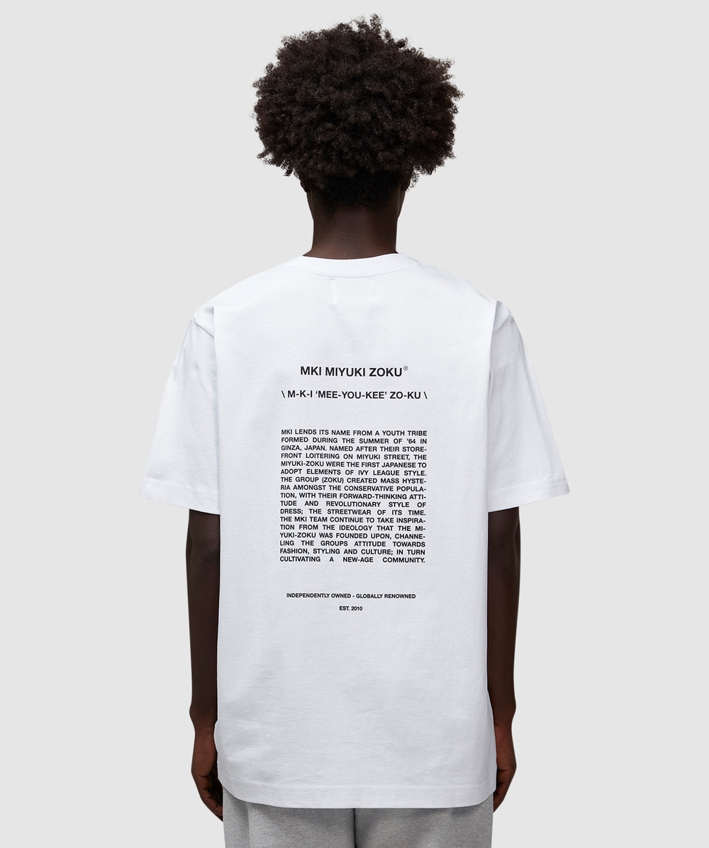 MKI MIYUKI ZOKU Phonetic T-Shirt (White - S) - Size Clothing & Accessories > Clothing > Shirts & Tops, Unisex